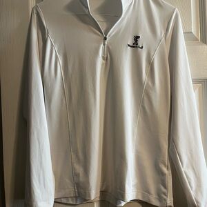 Women's Quarter-Zip White Golf Pullover